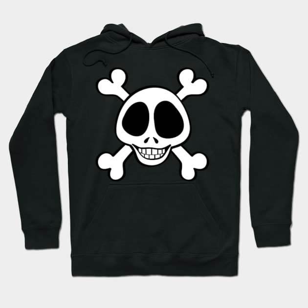 Pirate Skull Design - Smiling Death Hoodie by JadedOddity